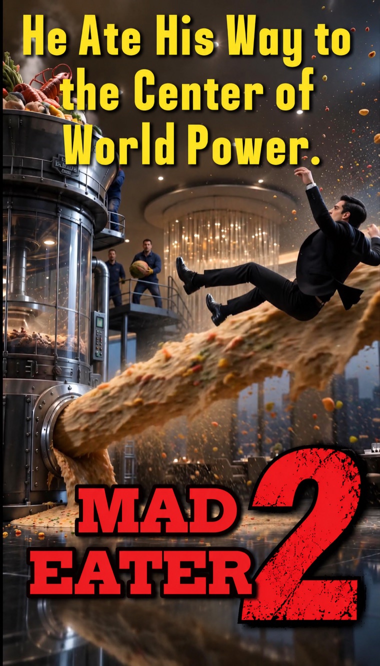 Episode 2 cover: food pouring from an industrial pipe into a city.